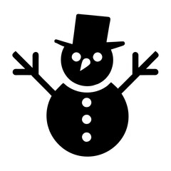 snowman, icon, symbol, vector, pictogram 