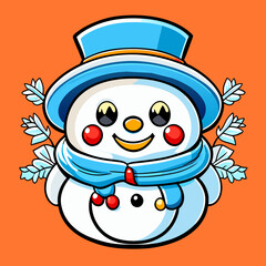 snowman, Christmas , vector