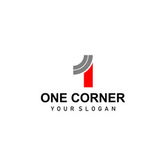 one corner logo design