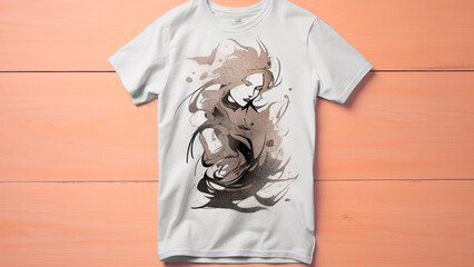 Tshirt print example design mockup photography