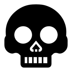 skull, voodoo, dead, death, reaper, Halloween, icon, symbol, bone, human skull, vector, pictogram, black 