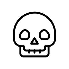 skull, voodoo, dead, death, reaper, Halloween, icon, symbol, bone, human skull, vector, pictogram, black 