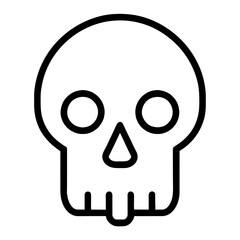 skull, voodoo, dead, death, reaper, Halloween, icon, symbol, bone, human skull, vector, pictogram, black 