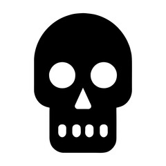 skull, voodoo, dead, death, reaper, Halloween, icon, symbol, bone, human skull, vector, pictogram, black 