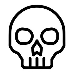 skull, voodoo, dead, death, reaper, Halloween, icon, symbol, bone, human skull, vector, pictogram, black 