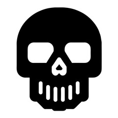 skull, voodoo, dead, death, reaper, Halloween, icon, symbol, bone, human skull, vector, pictogram, black 