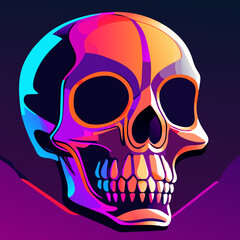close up, skeleton, bone, colorful, vector, gangster, motorcycle 