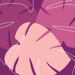 abstract shape summer background, with leaf icon. vector for banners, posters, social media, web, greeting cards.	