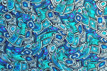 Hafttone pattern with geometric elements in blue tones. vector abstract gradient background