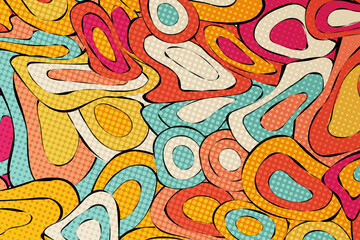 Hafttone pattern with geometric elements in multicolored tones. vector abstract gradient background