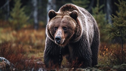 Fototapeta na wymiar grizzly bear generative ai