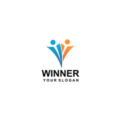 Fototapeta premium winner logo design
