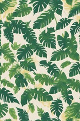 seamless background pattern with leaves