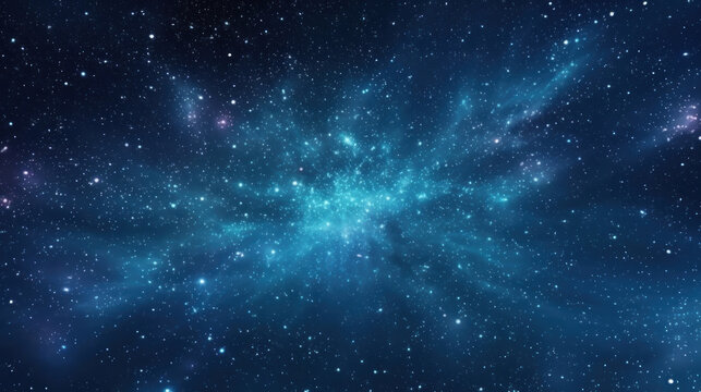 Ultramarine galaxy of stars outer space textures with sparkly © tashechka