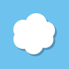 Floating cloud and sky and shadow. Vector.