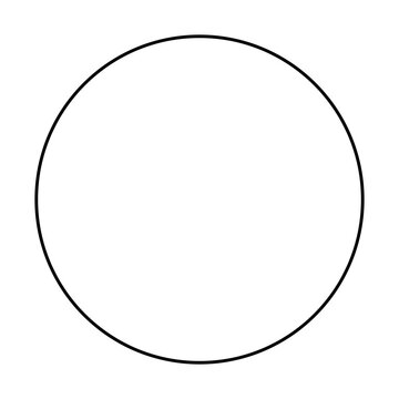Round circle icon. Round shape. Vector.