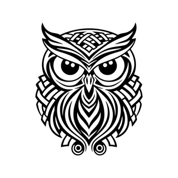 Owl vector illustration, owl, logo, icon, isolated on white background.