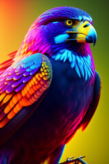 Colorful Bird Flying