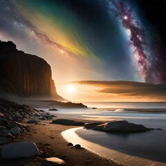 Space landscape created by artificial intelligence