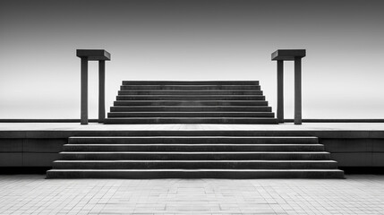 Fototapeta premium Generative AI, Elegance in Monochrome