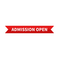 Admission Open In Red Duo Color And Rectangle Shape For Recruitment
