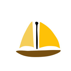 Fisherman Sailing Boat Vector 