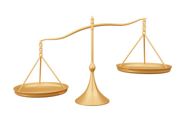 Gold unbalanced balance scale investment financial business and law concept
