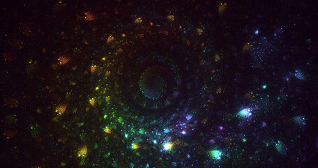 3D rendering abstract circle light background