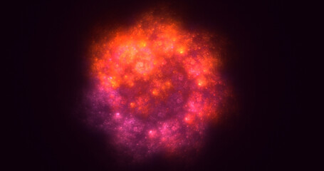 3D rendering abstract circle light background