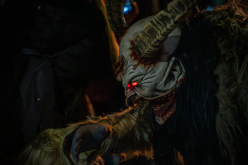 Krampus. Devils of the Christmas tradition.