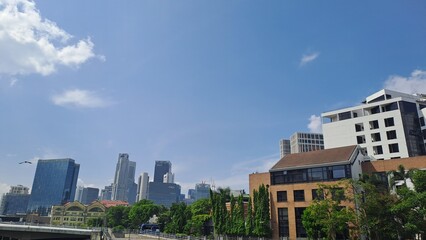 Obraz premium Sunny Day In Boat Quay, Singapore