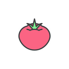 Tomato vegetable filled outline icon