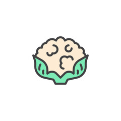 Cauliflower vegetable filled outline icon