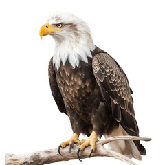 American Bald Eagle on a Transparent Background. Generative AI
