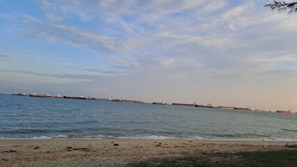 Evening Sky with Cloud in East Coast Park, Singapore