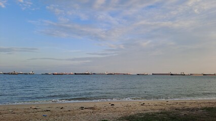 Evening Sky with Cloud in East Coast Park, Singapore