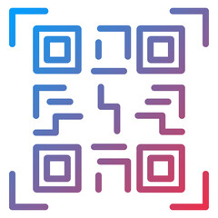 Vector Design QR Code Icon Style