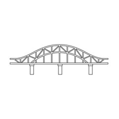 Bridge icon vector. Bridge icons, Various bridges illustration symbol collection.