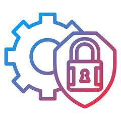 Vector Design Security Settings Icon Style