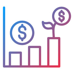 Vector Design Business Growth Icon Style