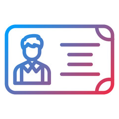 Vector Design ID Card Icon Style