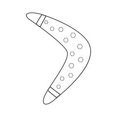 boomerang line vector illustration