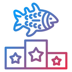 Vector Design Fishing Competition Icon Style
