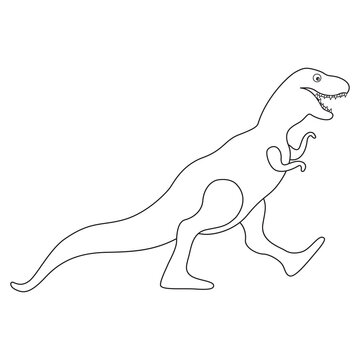 dinosaur line vector illustration