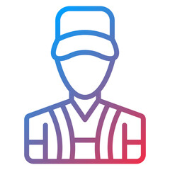 Vector Design Park Attendant Icon Style