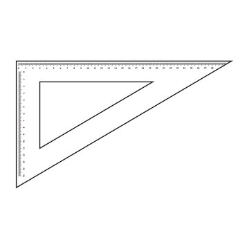 triangle ruler line vector illustration