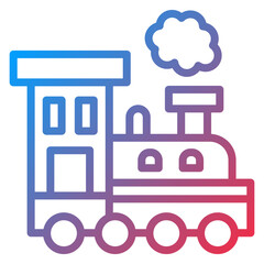 Vector Design Steam Train Icon Style