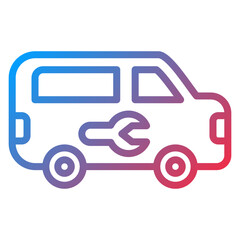 Vector Design Plumber Van Icon Style