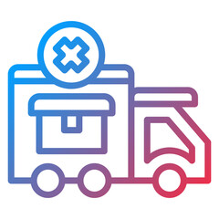 Vector Design Failed Delivery Icon Style