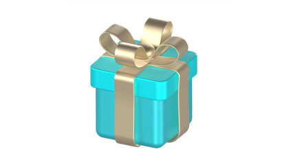 gift with a blue parcel with light blue
